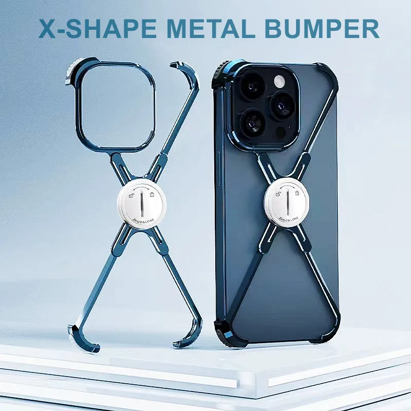AOPNN Aluminum Frame Metal Bumper Frame Slim Hard Case Cover for iPhone14 Pro Max, Metal Frame Armor with Soft Inner Bumper, Raised Edge Protection