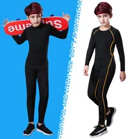 Survêtements de Fitness pour enfants, pantalons chauds pour jeunes, hauts, sous-vêtements serrés, vêtements de sport pour garçons, Compression, course à pied, basket-ball 3