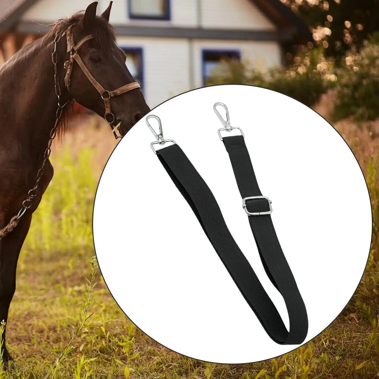 Horse Blanket Strap for Winte Sturdy Nylon Durable for Horse Blanket Part with Metal Double Swivel Snaps Horse Blanket Leg Strap