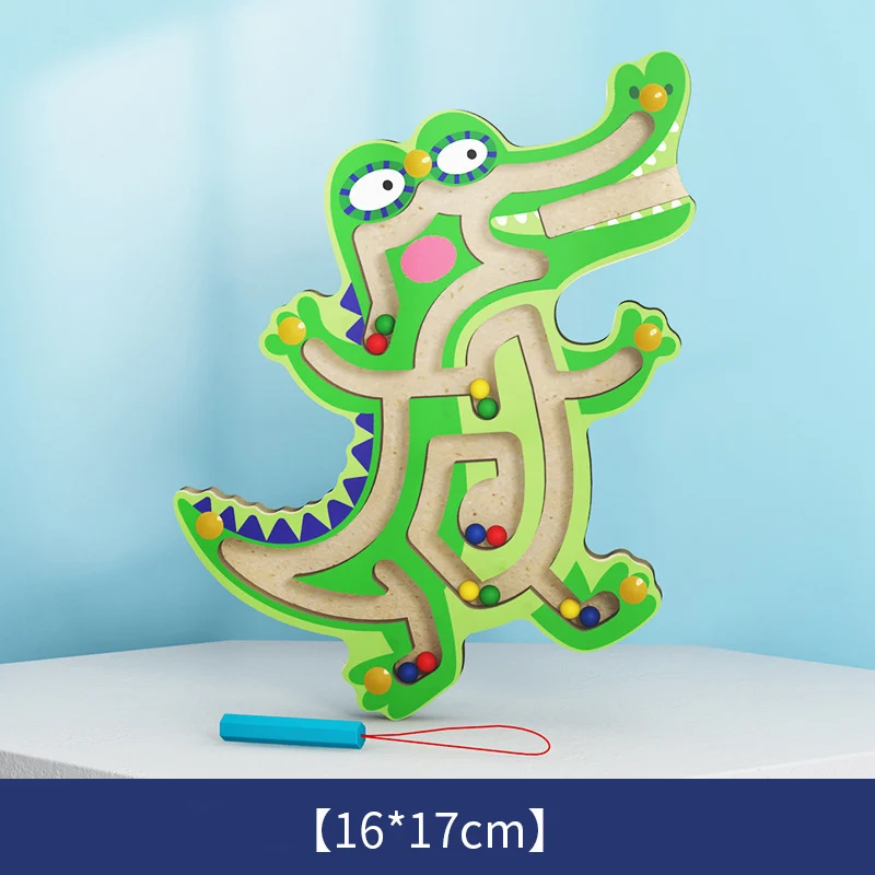 Labyrinthe Magnétique En Bois Montessori - Jouet Éducatif 3 4 5 Ans Pour Apprendre Couleurs Et Motricité