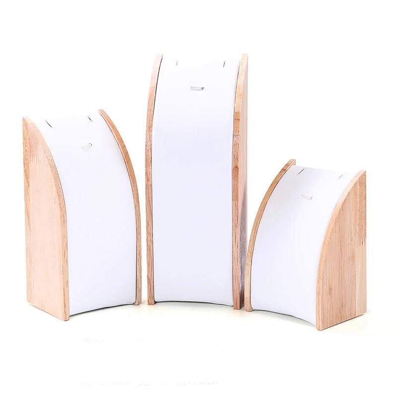 Luxury Wooden Necklace Display Stand for Jewelry – Curved Pendant Holder Organizer for ... - SKU NDS00814 - UGI Packaging