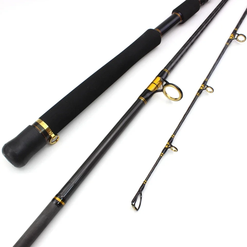 

2.1M 3Section Carbon Fiber Spinning Rod Lure Weight 70-250g line weigh 30-50ib XH power sea ferry fishing Big fish fishing pole