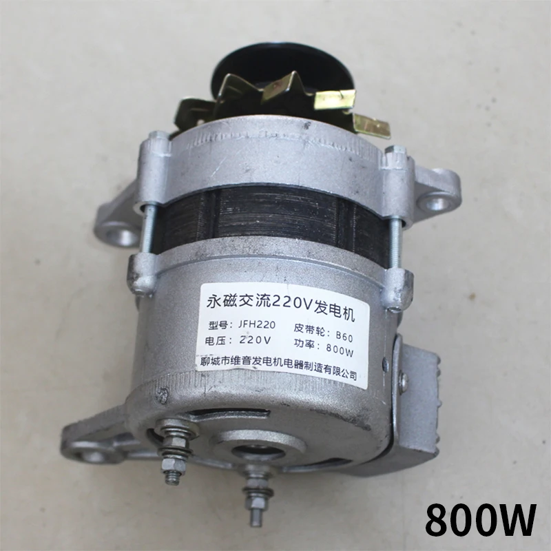 220V 800W1300W 2000W AC Permanent Magnet Brushless High Power Generator Brushless Alternator Pulley Type Permanent Magnet electric generator