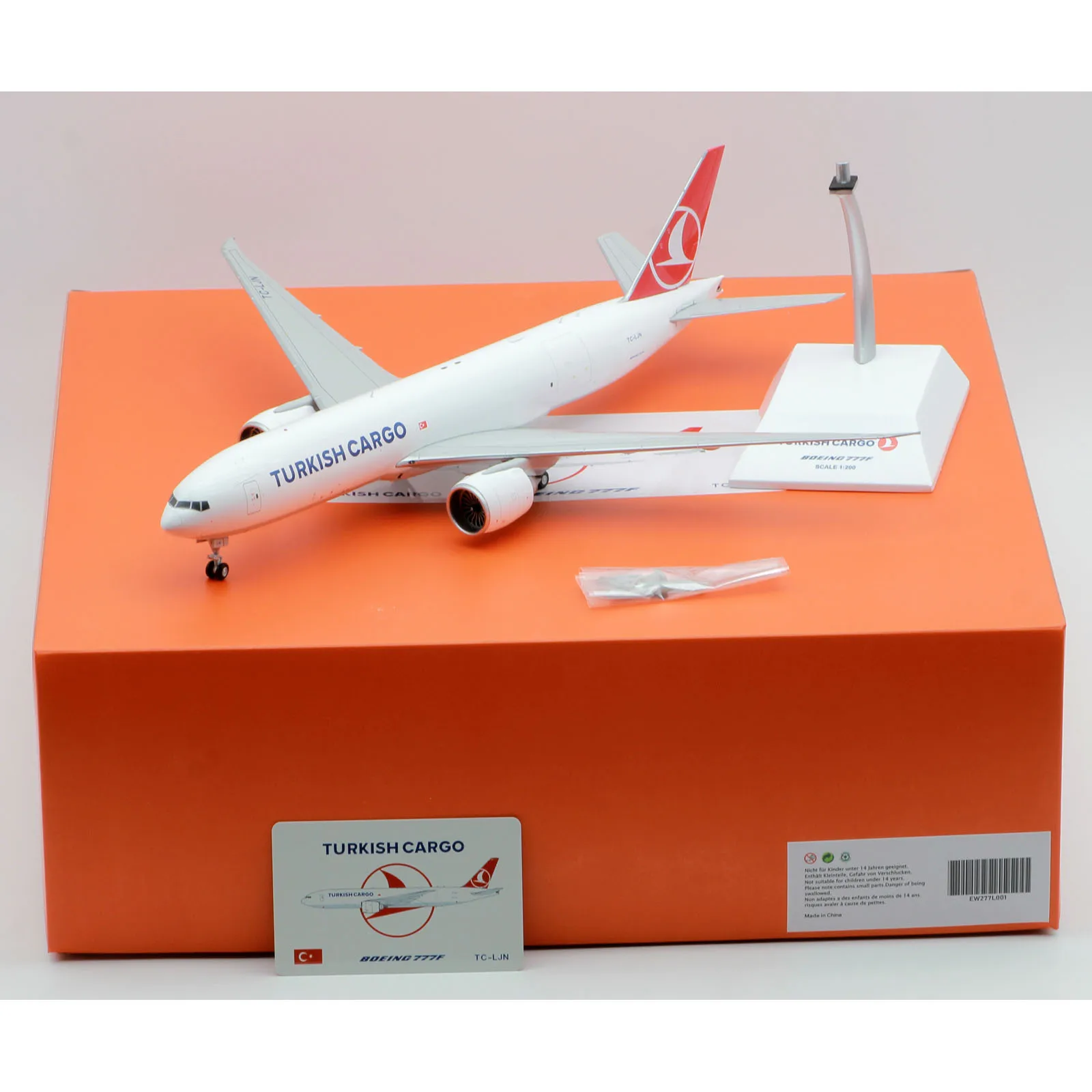 

Коллекционный самолет EW277L001 из сплава подарок JC Крылья 1:200 турецкие грузовые авиалинии Боинг брикет литая модель самолета
