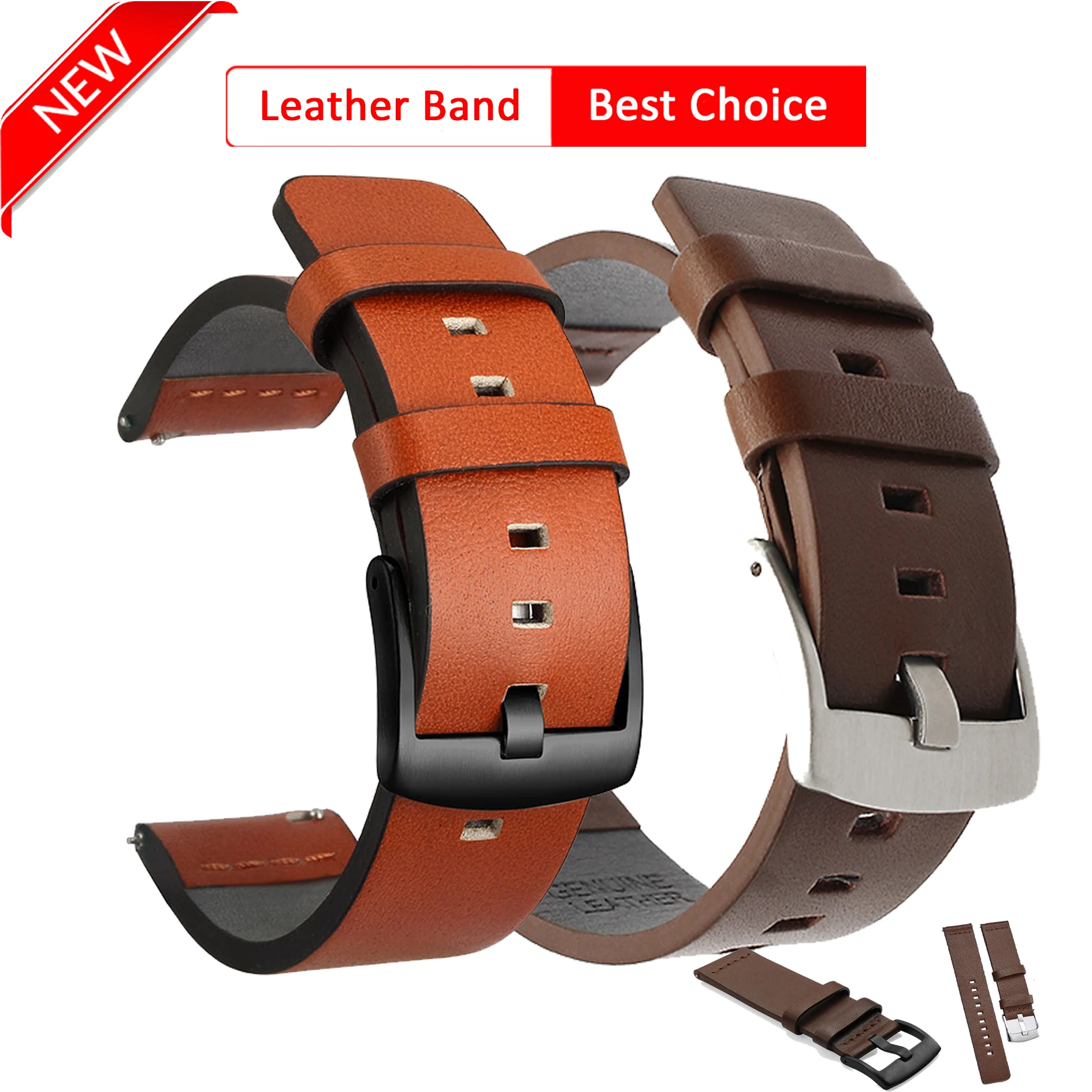 High Quality Leather Watchband For Samsung Galaxy Watch 3 41mm 45mm