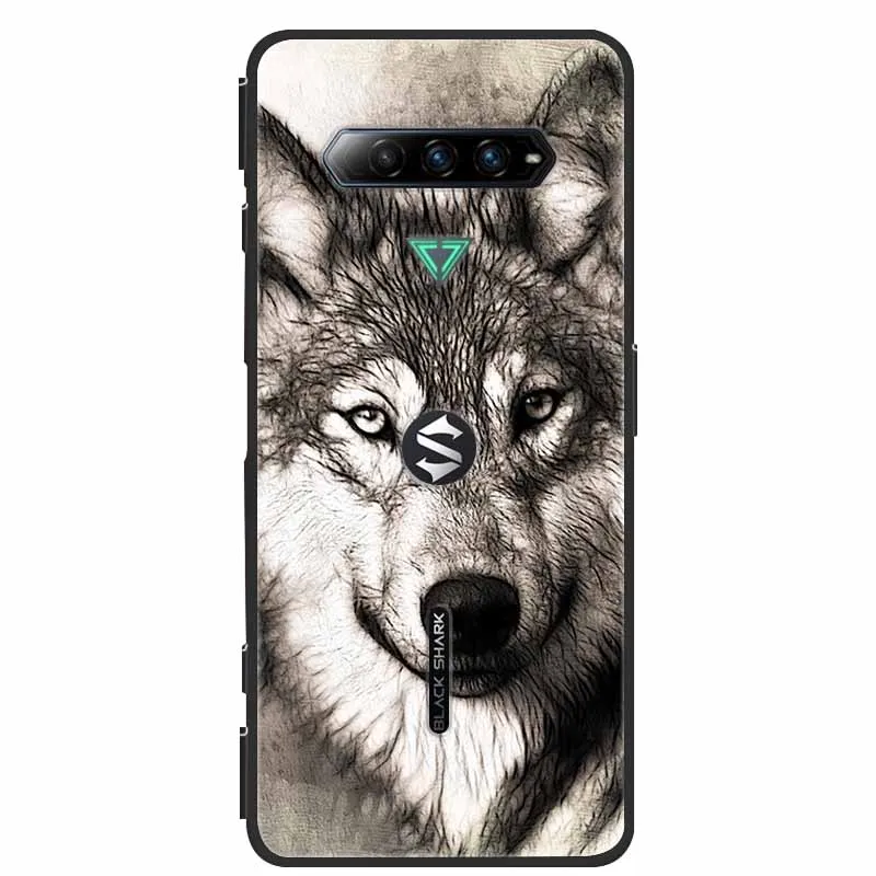 Lion Wolf Design Silicone Soft TPU Back Cover Case