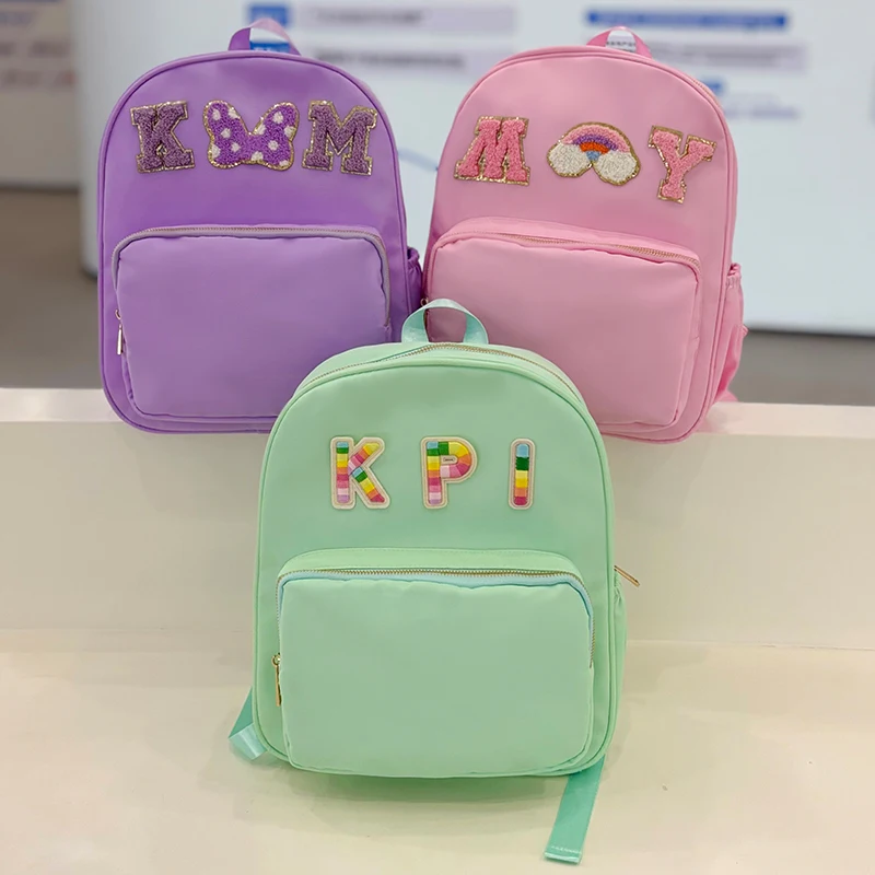 Can DIY design nylon waterproof backpack student backpack outdoor travel storage bag 2