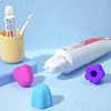 3pcs Self closing toothpaste cap silicone lid free lazy toothpaste cap cleaning and dust prevention 3