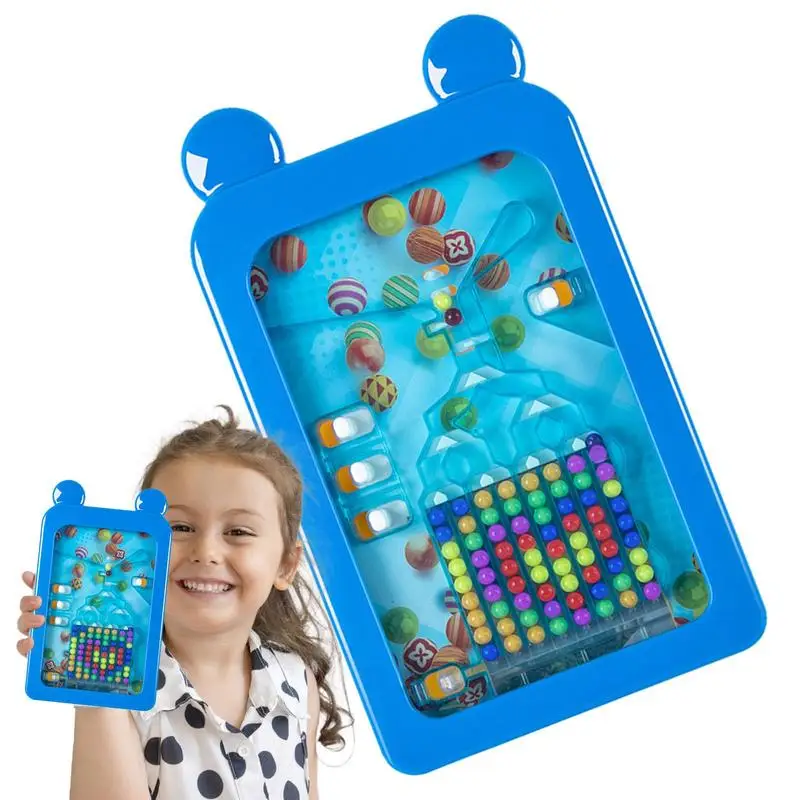 

S Bean Puzzle Intelligence Kids Stress Relief Handheld Game Console Toy Maze Beads Puzzle Simple Game Puzzle Toys