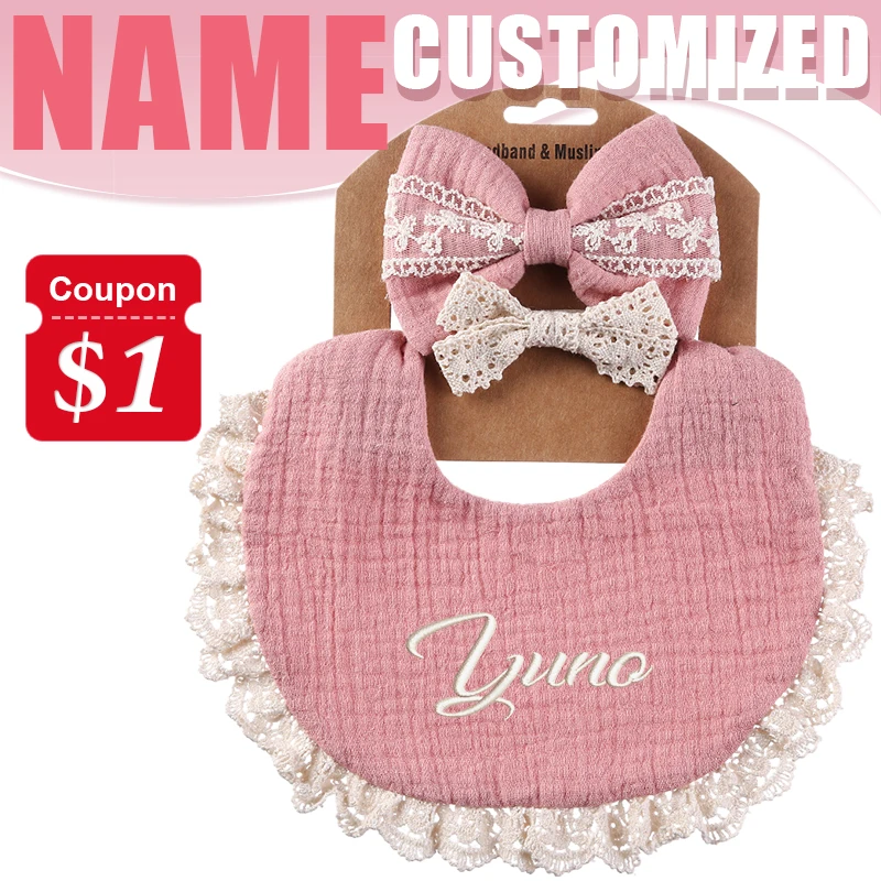 New Born Baby Imported Stuff Bib In Beautiful Tie Design EME555 main image 1