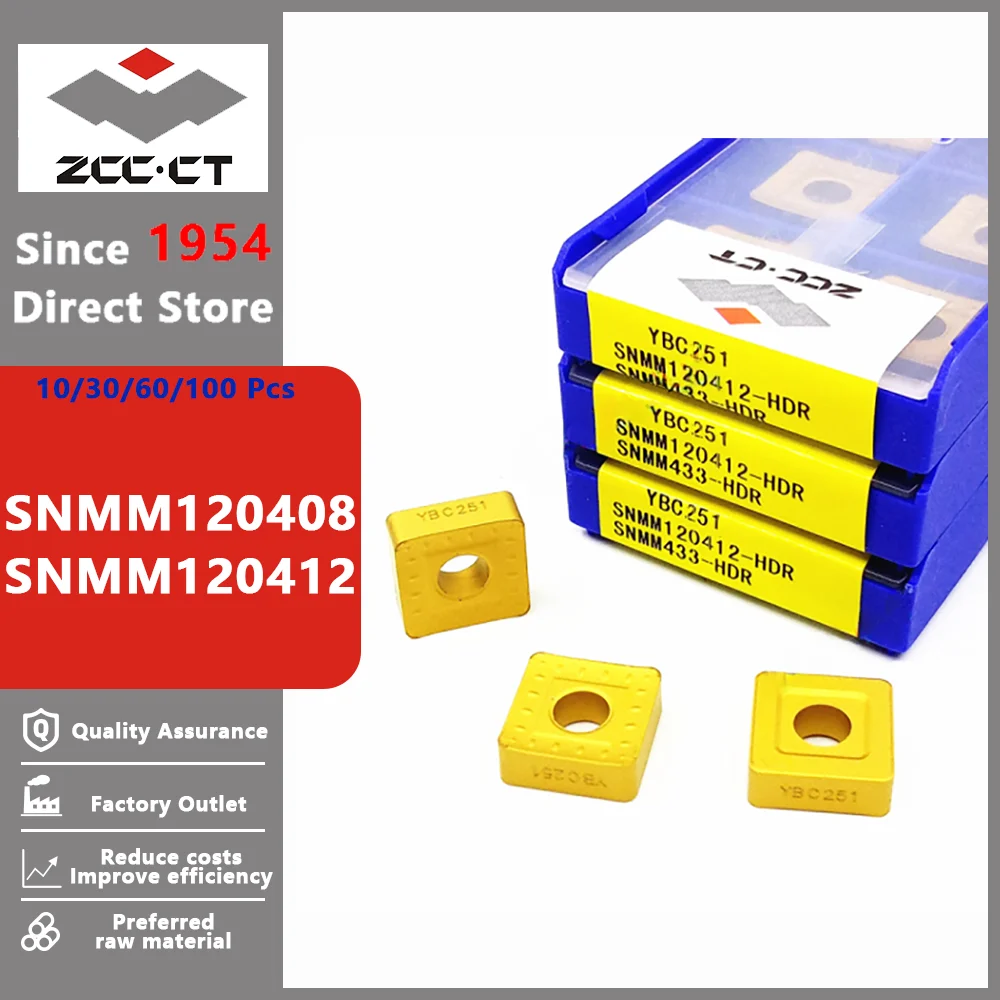 

ZCCCT Original SNMM120408 SNMM120412 SNMM 120408 120412 Turning Carbide Inserts Cutting Tool CNC Tools Lathe Cutter Tool