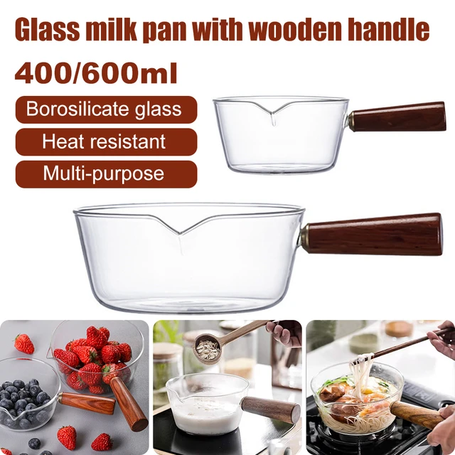Heat Resistant Glass Saucepan Clear Cooking Pot Simmer Pot For Milk Cooking  - Soup & Stock Pots - AliExpress