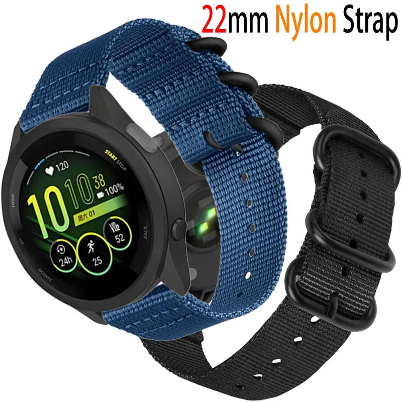 Premium Nylon Loop Band with Three-Ring Metal Buckle - Lightweight & Durable Bracelet