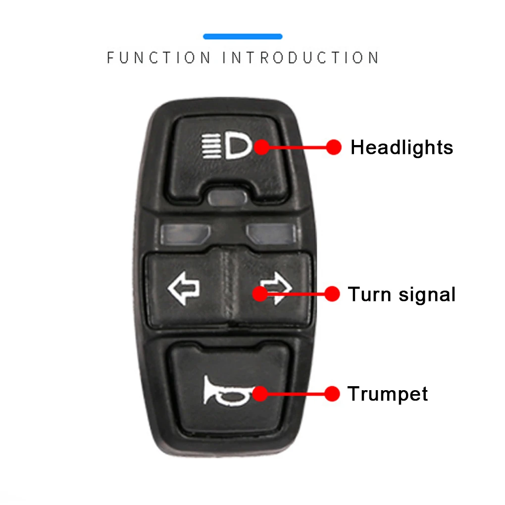 

Electric Scooter Light Switch IP64 Waterproof Motorbike Button Accessory