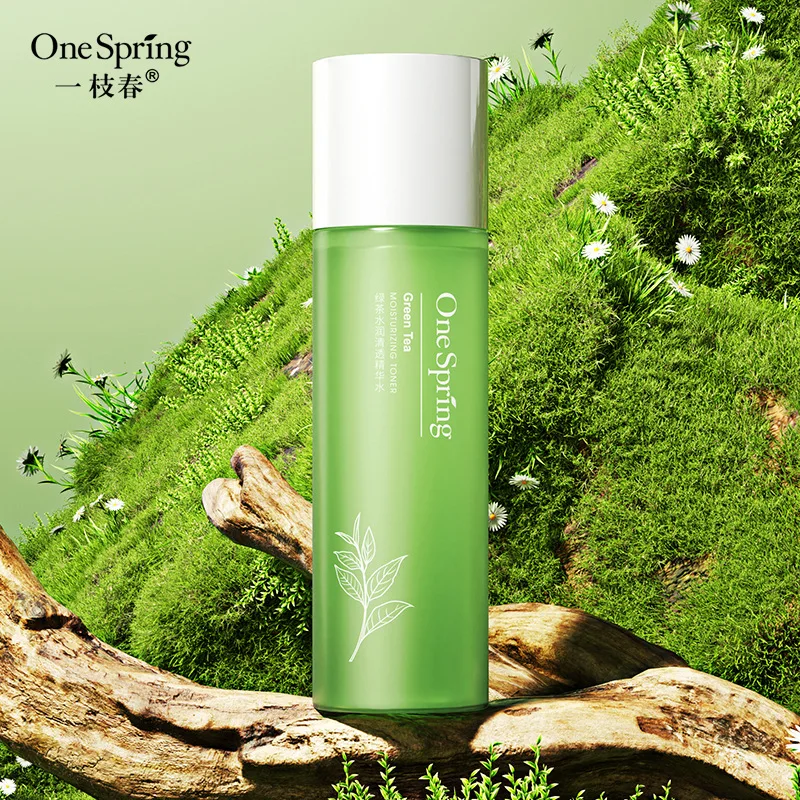 Bioaqua OneSpring Green tea water embellish clear hydrating moisturize skin care skin facial treatment essence essence of water