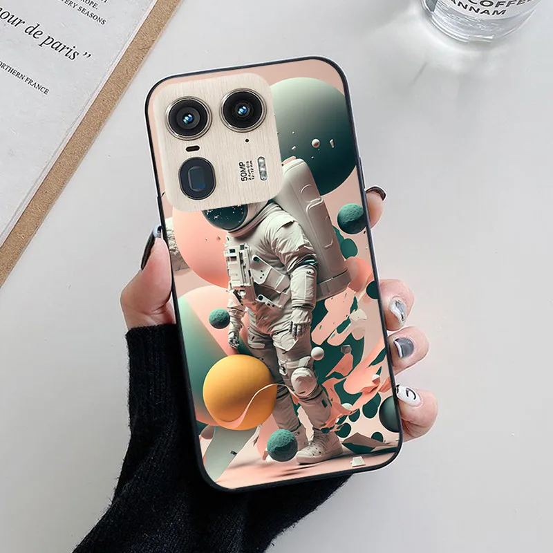 Lovely Cartoon Flower Soft Silicone Phone Cover for Motorola Edge 50 Ultra