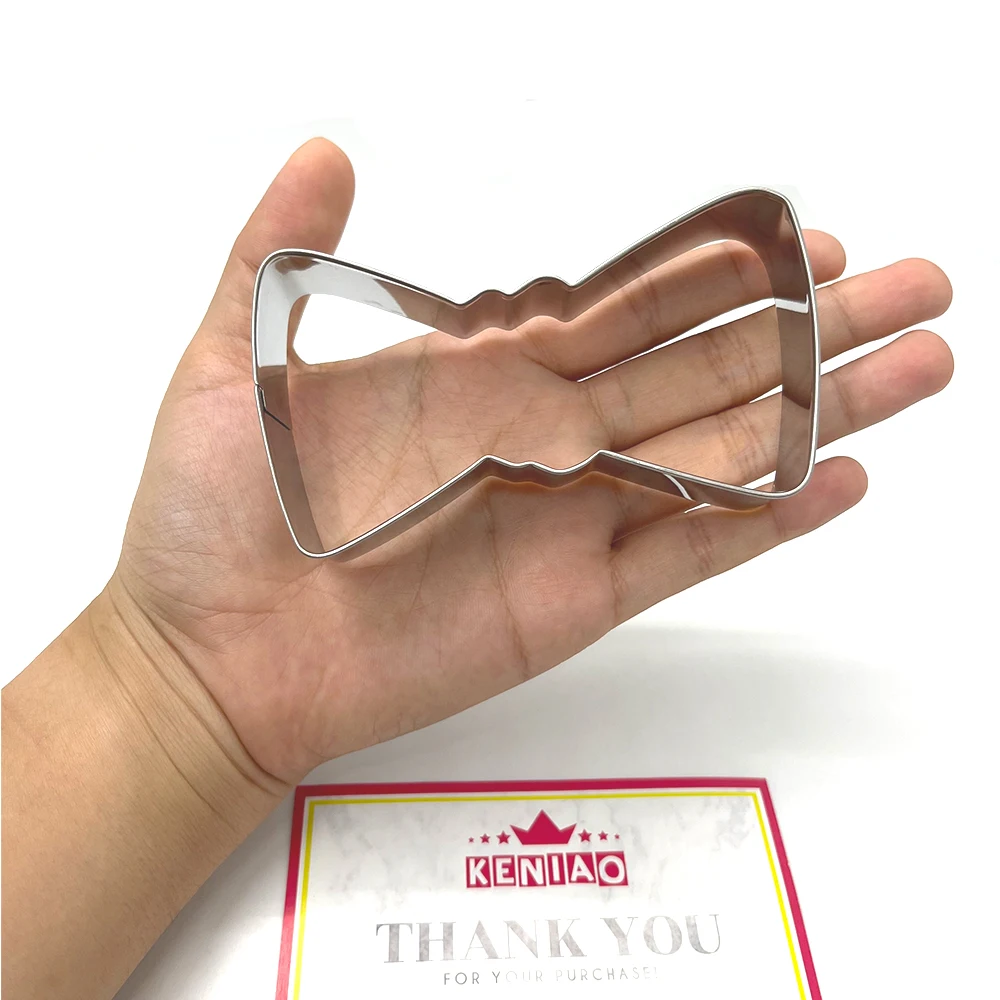 KENIAO Bow Tie Cookie Cutter-Biscuit Fondant Bread Sandwich Baking Mold-Stainless Steel by J.Cookies