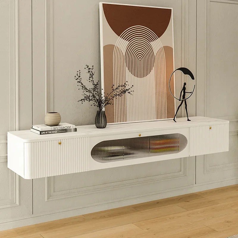 Bianco Soggiorno Mobile Tv Vetro Portatile Moderno Stoccaggio Televisione Tavolo Cassetti Fernseher Schrank Camera Mobili Mq50Ds