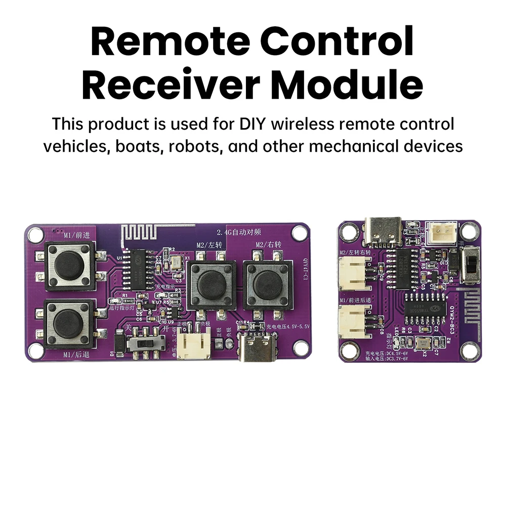 2.4G Şarj Edilebilir Dört Kanallı Oyuncak Araba Uzaktan Kumanda Alıcı Modülü Kiti