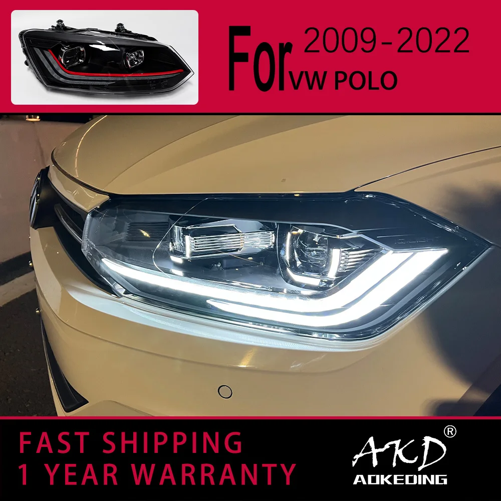 Vwポロ2009-2022 gitヘッドランプ,プロジェクターレンズ,自動車用
