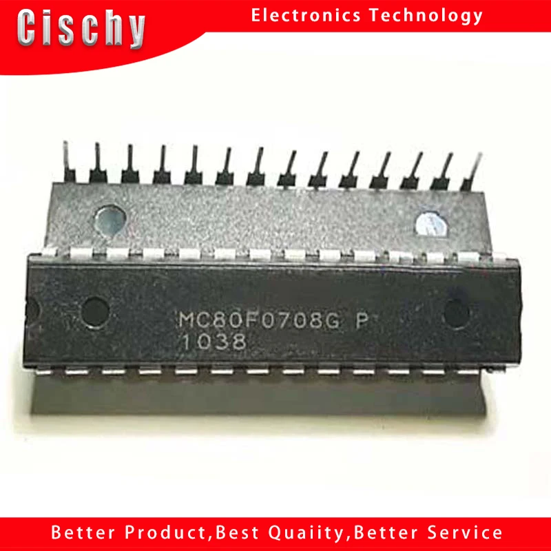 1PCS MC80F0708G MC80F0708GP DIP DIP 28 MC80F0708 novo original Em ...