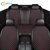 PU Leather Car Seat Cover Universal Minimalism Soft Seat Cushion Protective Cover with Storage Pocket Car Interior Accessories 1
