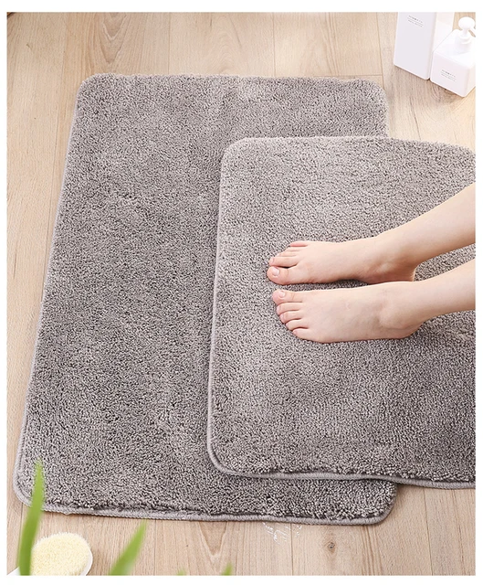 GURET Non-Slip Bath Mat Absorb Water Bathroom Carpet Quick Dry Entrance  Door Mat Thick Without