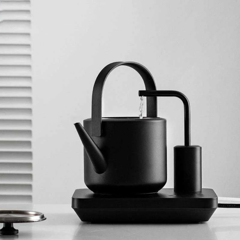 

1200W Fast Heating Electric Kettle 304 Stainless Steel 600ML Safe Protection Retro Teapot 220V Automatic Refilling Water Boiler