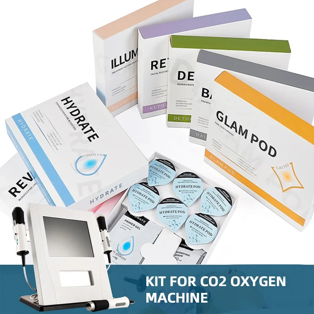 Glam Revive Hydrate Detox Illuminate kit Pods Serum Facial SPA Serum For Bubble Beauty Machine Facial Aqua CO2 GelsCO2