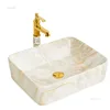Ceramic Bathroom Sink Basin Household Art Wash Basin Balcony Vessel Gold Sinks Toilet Sink Small Shampoo Basins N 1