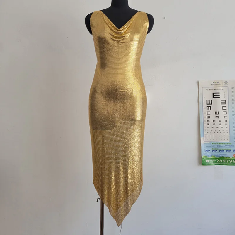 Damenkleid im Stil der 1920er Jahre, tolle Party-Abendkleider für formelle Anlässe, elegantes, tief ausgeschnittenes, ärmelloses, schlankes, figurbetontes Meerjungfrau-Kleid mit Pailletten – Detail 8