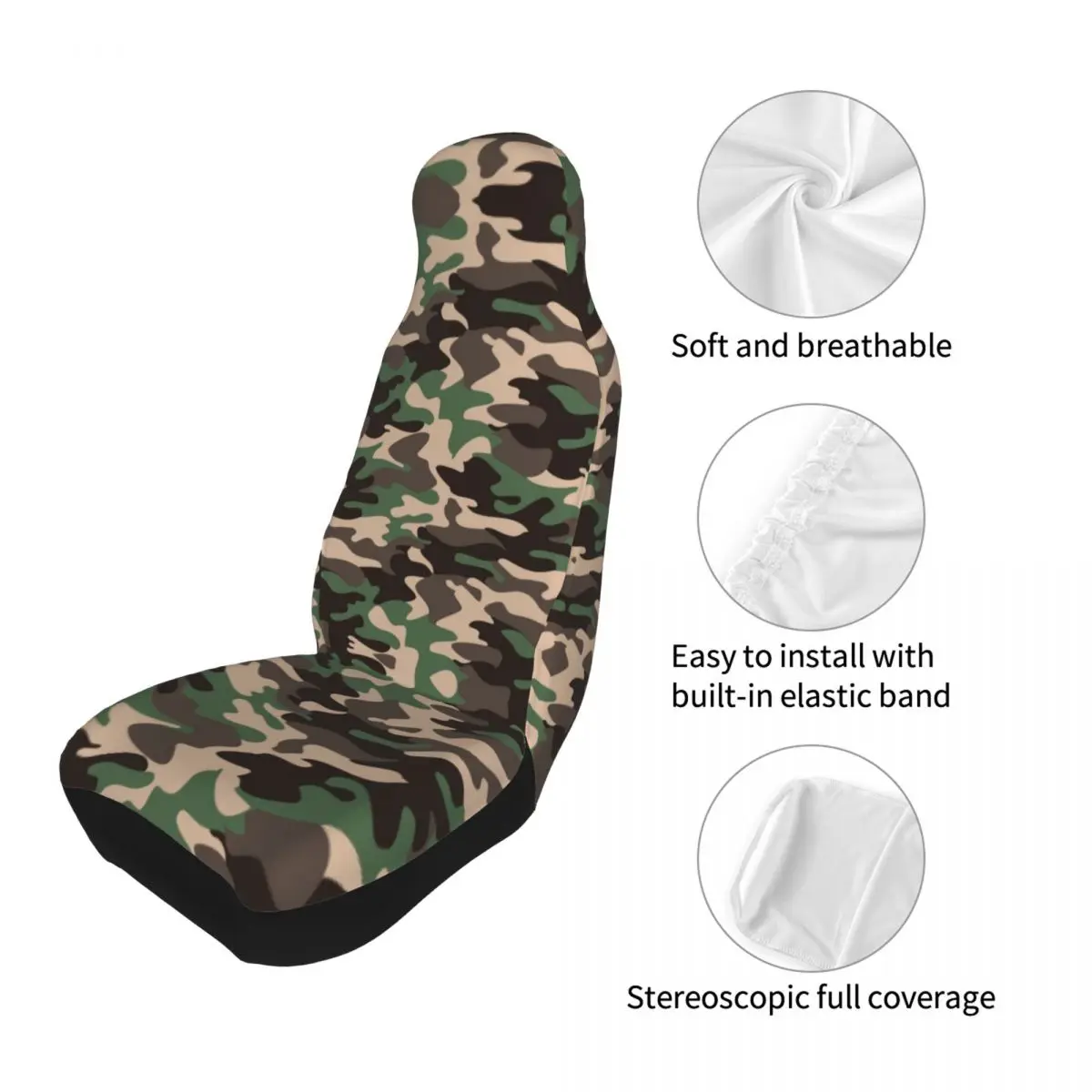 Armee-Camouflage-Autositzbezüge, Vordersitzschoner, waschbar und  atmungsaktiv, geeignet für die meisten Autos : : Auto & Motorrad