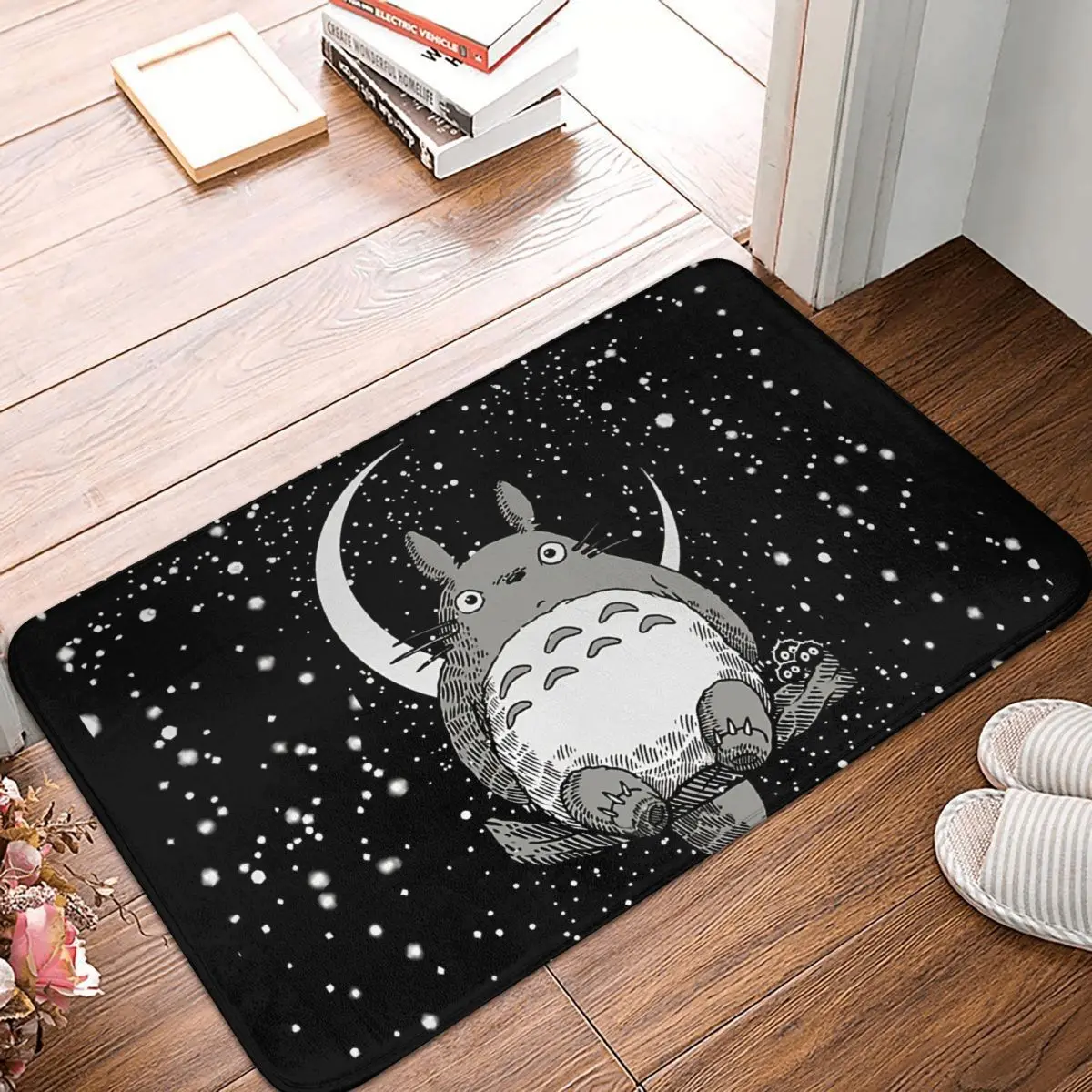 Totoro Anime Doormat Bath Mat Moon Balcony Carpet Welcome Rug