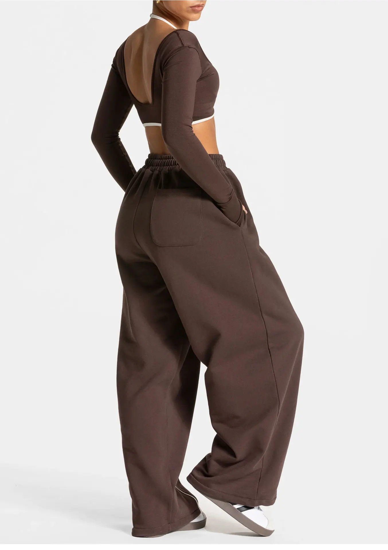 Pantalon Large Sport Femme avec Poches