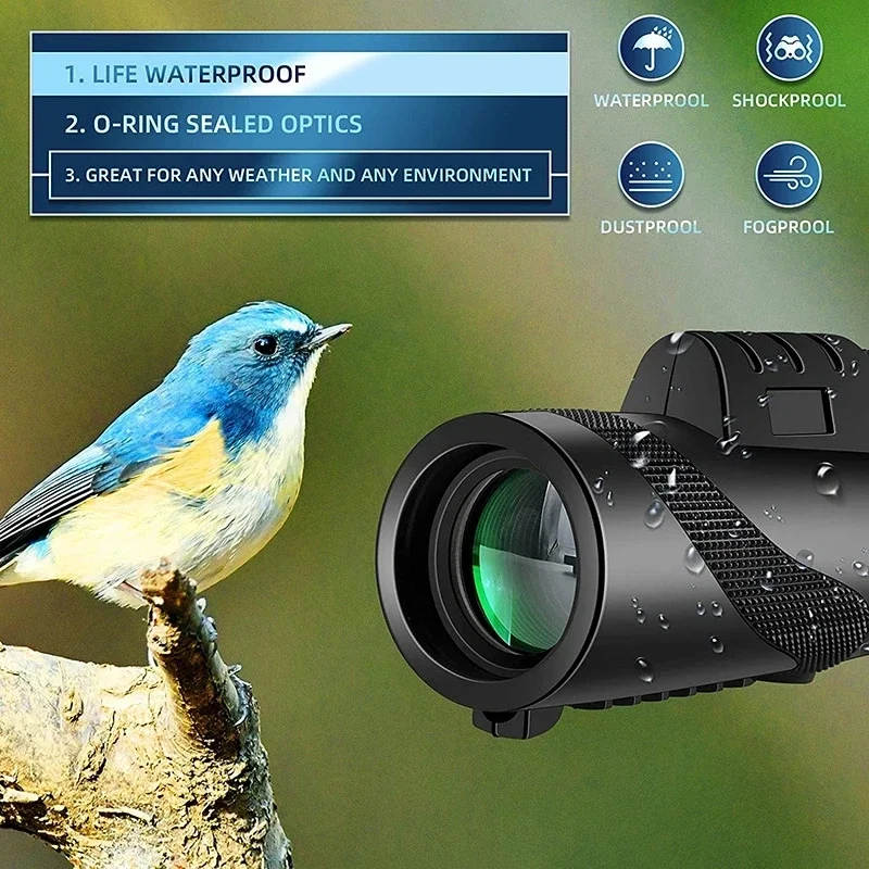 Portable Zoom HD 5000M Telescope Folding Long Distance Mini Powerful Telescope for Hunting Sports Outdoor Camping Travel 3