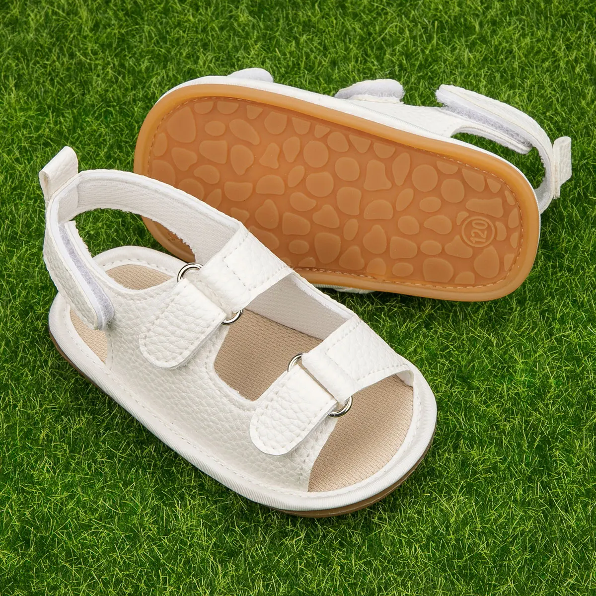 Kids sandals Baby sandals Sandals and clogs Meckior Summer Baby Sandals Baby Shoes PU Leather Rubber Bottom Sole Anti-Slip Infant First Walker Boy Girl Sandals 0-18M