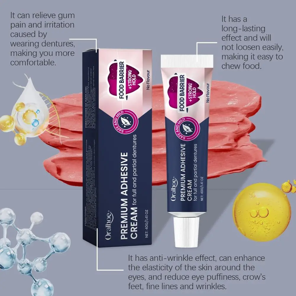 Denture Adhesive Cream Extra Strong Hold For Secure Comfort_voghion.com