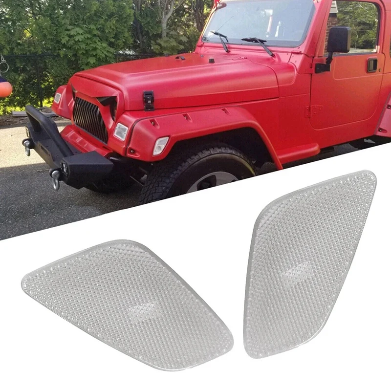 

Автомобильный боковой маркер, лампочка для Jeep Wrangler TJ 1997-2006 55155629AC 55155628AC, прочная, легкая установка