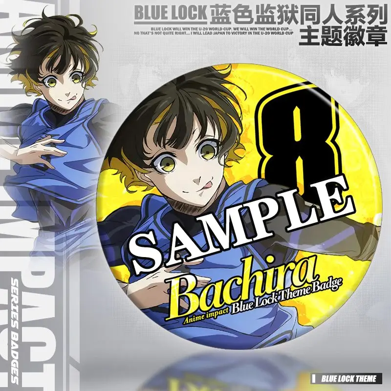 Fim Anime de bloqueio azul isagi yoichi bachira meguru chigiri hyoma q  botão de versão pregadeira em metal emblemas aluno laser emblema pinos de  roupas / Jóias & acessórios 