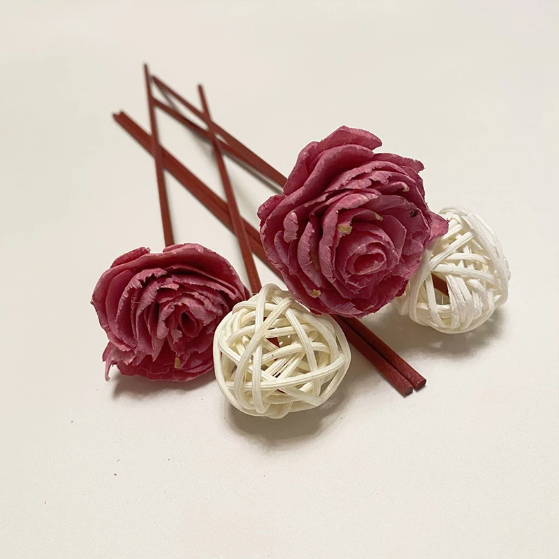 Artificial Flower Rattan Reed Sticks Fireless Fragrance Aroma Diffuser Refill Stick Replacement Diy Floral Ornaments Home Decor