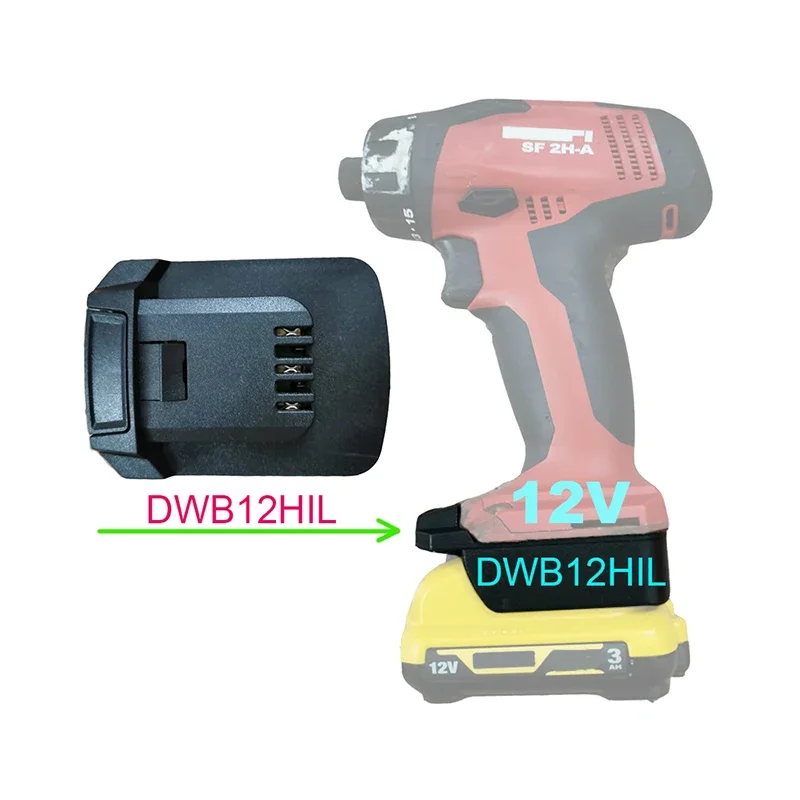 

Конвертер DWB12HIL для литий-ионной батареи Dewalt 12 В DCB120 DCB121 для литиевой батареи Hilti 12 В SF 2-A 2H-A