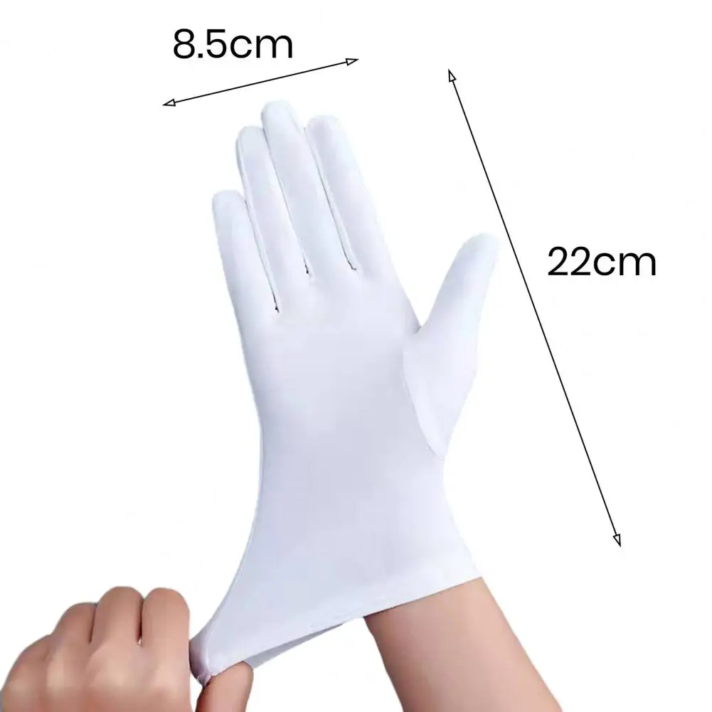 2023 New Fashion Summer Spandex Gloves Men Women Sunscreen Driving Glove Black Etiquette Thin Stretch Dance Tight White Gloves 6