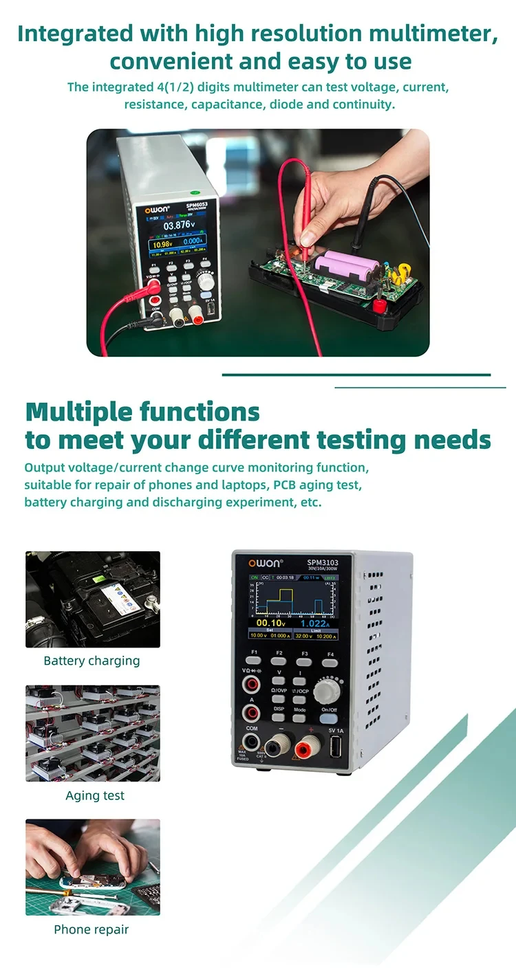 SPM3103/SPM6103/SPM6053 Programmable Lab Power Supply Multimeter Regulated Power