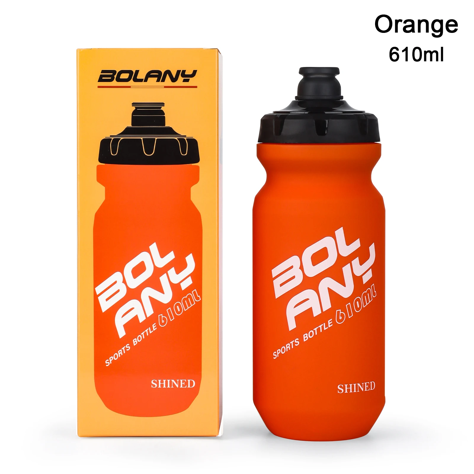 בקבוק מים לאופניים BOLANY 610ML PP עם דחיסה למים, עמיד בנזילות, מתאים לרכיבה באופניים בחוץ ולספורט, כוס מים פלסטיק לכושר