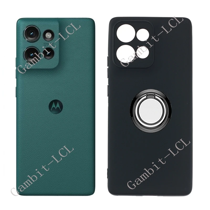 Shockproof Soft Silicone TPU Phone Case with Back Ring Holder Bracket - Original Design