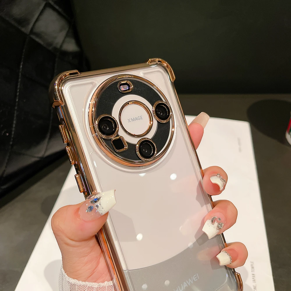 Shockproof Transparent Phone Case For Huawei Mate 60 Pro Plating_voghion.com