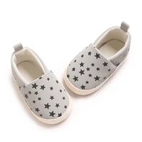Fashionable Baby Boy Canvas Spring And Autumn Flat Shoes With Star Embellishment soft Sole 0-18M Newborn Soft Sole Anti Slip 5