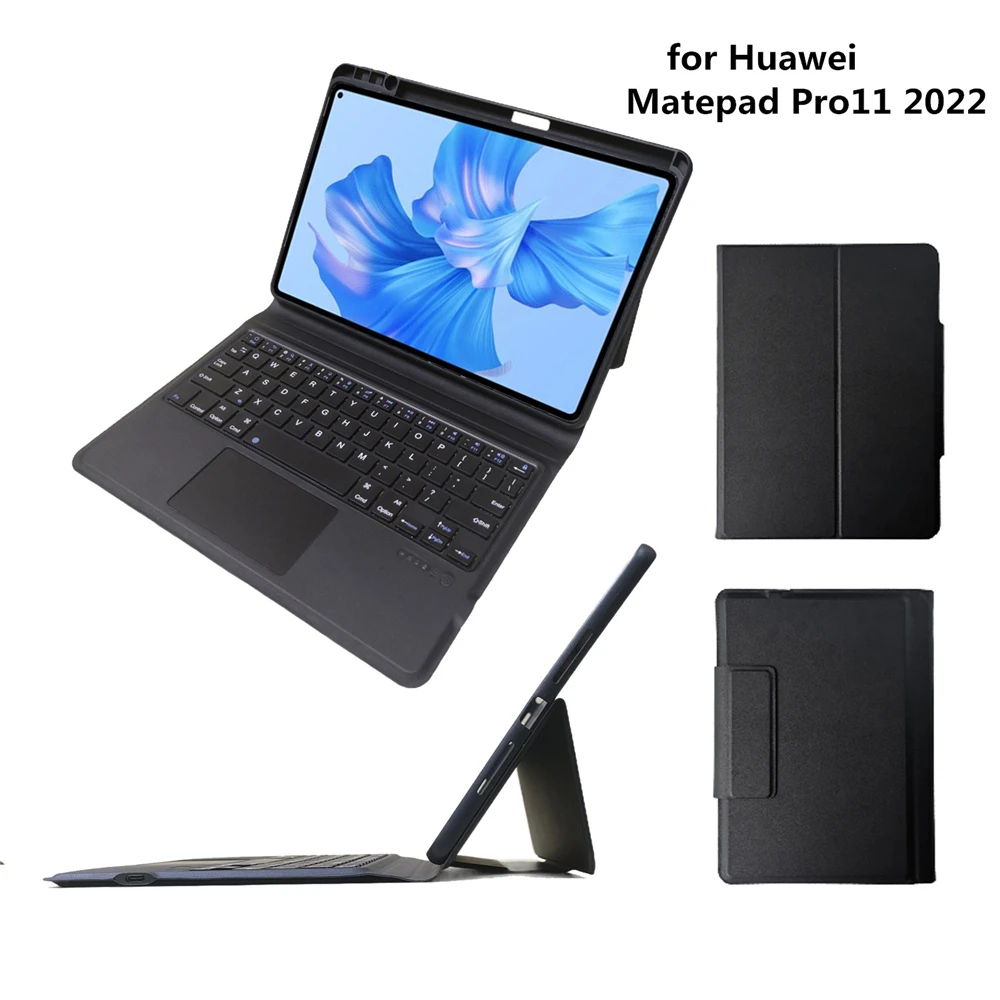 

Tablet Case with Wireless Touchpad Keyboard One-piece Cover for Huawei MatePad Pro 11 2022 Funda with Pen Slot for GOT-W09/W29
