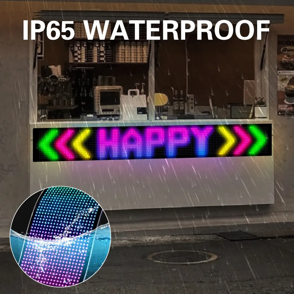 LED Matrix Pixel Panel Light Flexible Digital Display Smart APP Control Custom Text Pattern Animation For Shop