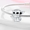 New Charm plata de ley 925 Silver Disney Star Warsries Mandalorian Helmet Charm Bead Fit Original brand bracelet Birthday Gift 3